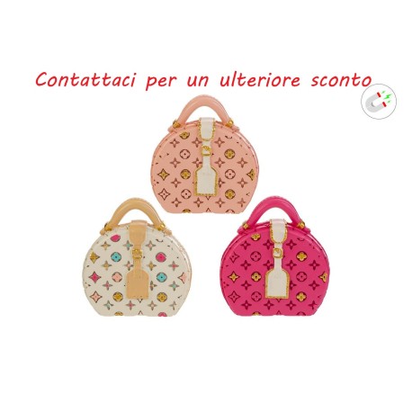 Bomboniera Compleanno Calamita Borsa Borsetta  3 Colori Assortiti