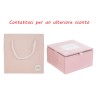 Bomboniera Battesimo Compleanno Nascita Scatola Vetro Rosa Decoro Mongolfiera Con Shopper