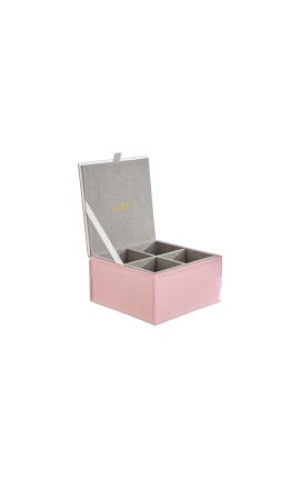 Bomboniera Battesimo Compleanno Nascita Scatola Vetro Rosa Decoro Mongolfiera Con Shopper