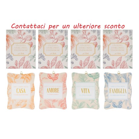 Bomboniera Matrimonio Calamita Scritte Ceramica 4 Colori Assortiti