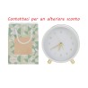 Bomboniera Matrimonio Orologio Sveglia Bianca Con Luce Con Shopper