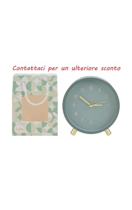 Bomboniera Matrimonio Orologio Sveglia Verde Con Luce Con Shopper