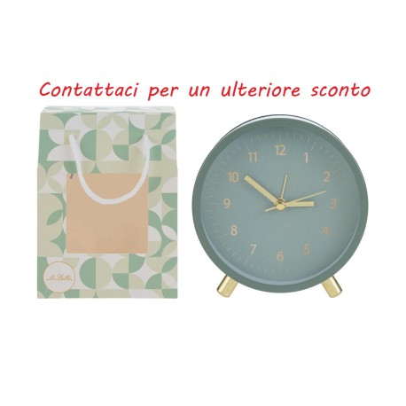 Bomboniera Matrimonio Orologio Sveglia Verde Con Luce Con Shopper