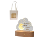 Bomboniera Battesimo Compleanno Lampada Led Nuvola Cerbiatto Rosa  Con Bag