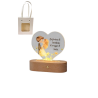 Bomboniera Matrimonio Lampada Led Cuore Sposini Coppia Sposi Con Bag