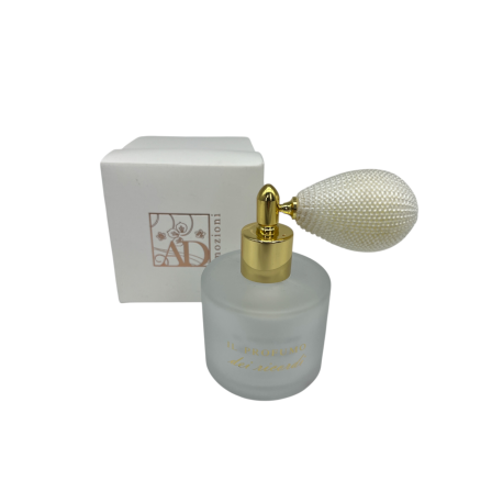 Bomboniera Matrimonio Comunione Compleanno Portaprofumo Spray Vetro Bianco Con Box
