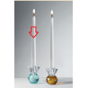 Bomboniera Matrimonio Candelabro Candeliere Cristallo Acquamarina Ranoldi