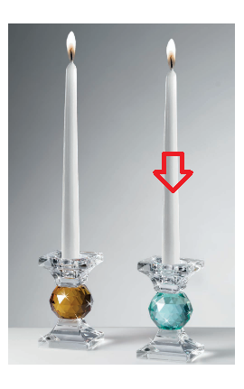 Bomboniera Matrimonio Candelabro Candeliere Cristallo Trasparente e Acquamarina Ranoldi
