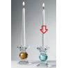 Bomboniera Matrimonio Candelabro Candeliere Cristallo Trasparente e Acquamarina Ranoldi