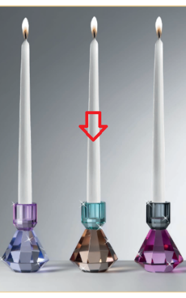 Bomboniera Matrimonio Candelabro Candeliere Cristallo Colorato Ranoldi