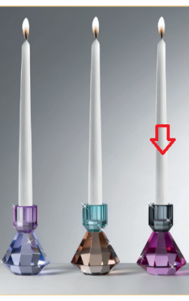 Bomboniera Matrimonio Candelabro Candeliere Cristallo Colorato Ranoldi