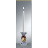 Bomboniera Matrimonio Candelabro Candeliere Cristallo Trasparente e Ambra Ranoldi