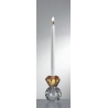 Bomboniera Matrimonio Candelabro Candeliere Cristallo Trasparente e Ambra Ranoldi