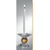 Bomboniera Matrimonio Candelabro Candeliere Cristallo Trasparente e Ambra Ranoldi