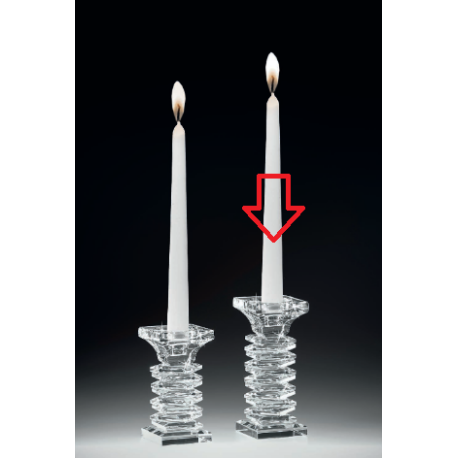 Bomboniera Matrimonio Candelabro Candeliere Cristallo Trasparente  h.14 Cm Ranoldi