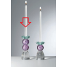 Candelabro Candeliere Cristallo Multicolore Ranoldi