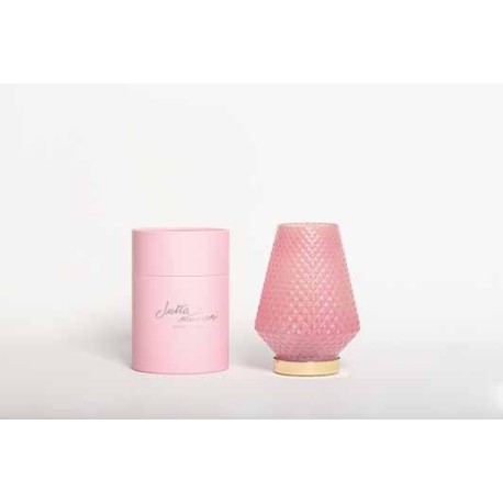 Bomboniera Matrimonio Comunione Lampada Led Vetro Con Box Cilindrica