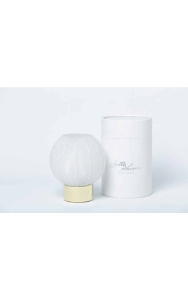 Bomboniera Matrimonio Comunione Lampada Palla Led Vetro  Con Box Cilindrica