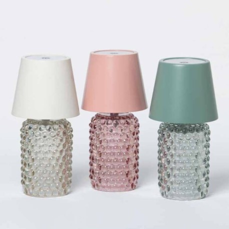 Bomboniera Matrimonio Comunione Lampada Led Vetro Abat-Jour Touch