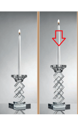 Candelabro Candeliere Cristallo h.20 Cm Ranoldi