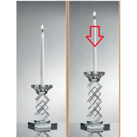 Candelabro Candeliere Cristallo h.20 Cm Ranoldi