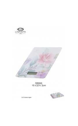 Bomboniera Matrimonio Bilancia Rettangolare Con Fiori Acquarel Floreale Con Box