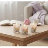 Bomboniera Matrimonio Compleanno Set 3 Candele Profumate Decoro Floreale Acquarel Con Box