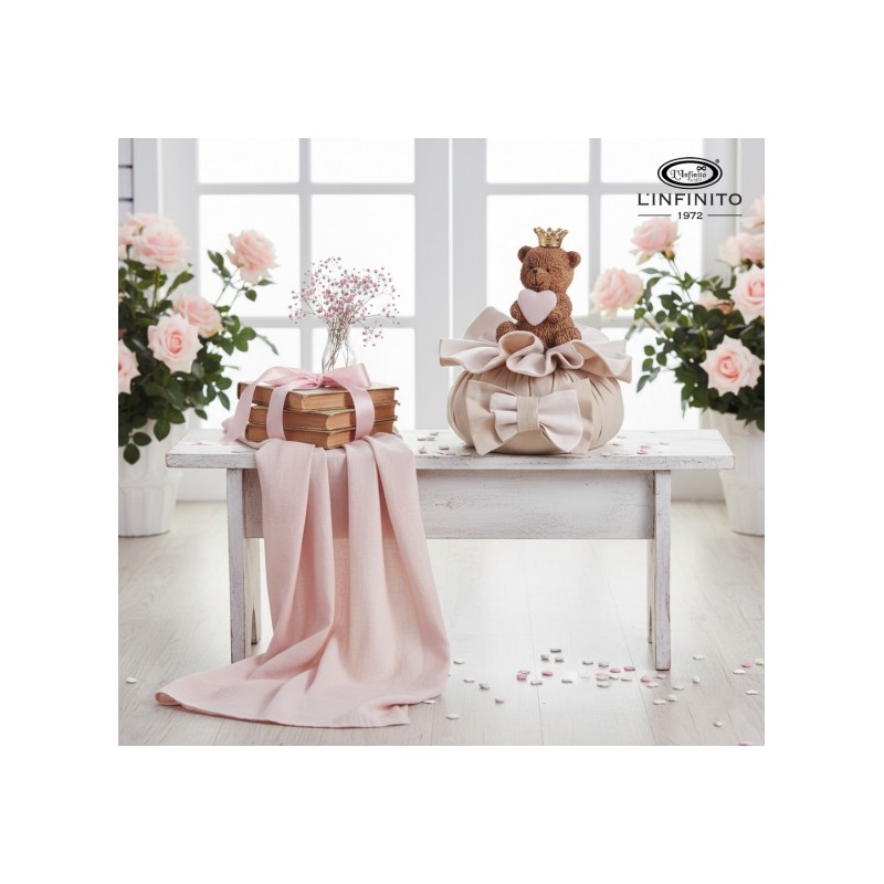 copy of Bomboniera Battesimo Compleanno Teddy Orsetto Su Luna Rosa Con Box