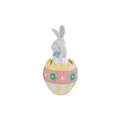 Coniglio Uovo Di Pasqua Resina Led 28x28xh.48CM