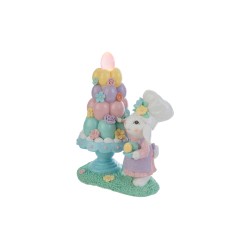 Bomboniera Coniglio Albero Pasqua Resina Led