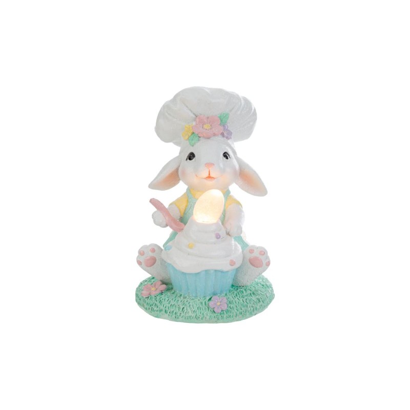 Bomboniera Coniglio Chef Pasqua Resina Led