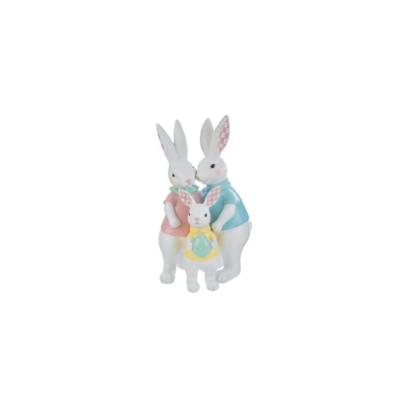 Conigli Pasqua Resina 22×17,5xh.35,5CM