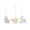 Bomboniera Battesimo Compleanno Appendino Coniglio Resina Led 3 Assortiti