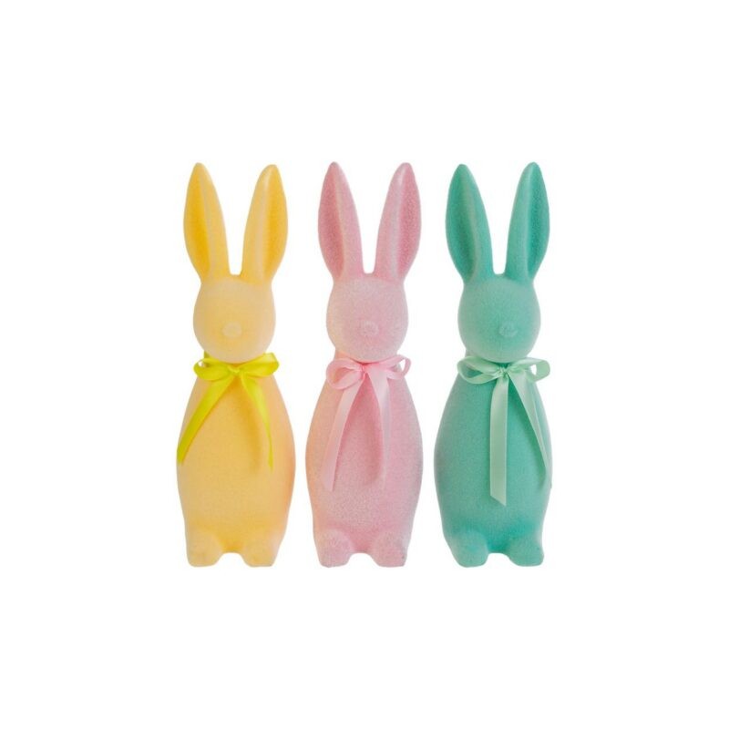 Bomboniera Battesimo Compleanno Coniglio Plastica Floccato 3 Colori Assortiti