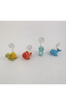 Animali Marini con Clip in Resina Colorata 3 Ass.