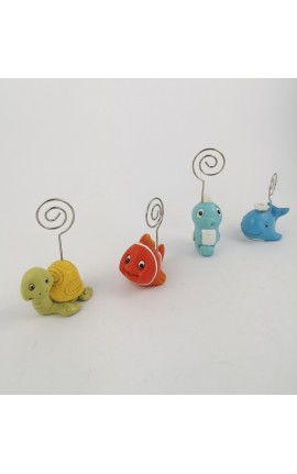 Animali Marini con Clip in Resina Colorata 3 Ass.