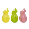 Bomboniera Battesimo Compleanno Candela Uovo Coniglio 3 Colori Assortiti 5xh.11CM