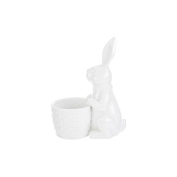 Bomboniera Battesimo Compleanno Coniglietto Ceramica Pasqua Bianco