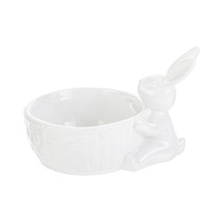 Bomboniera Battesimo Compleanno Coniglietto Ceramica Pasqua Bianco