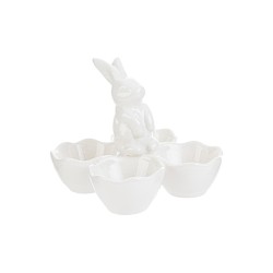 Bomboniera Battesimo Compleanno Coniglietto Ceramica Pasqua Bianco
