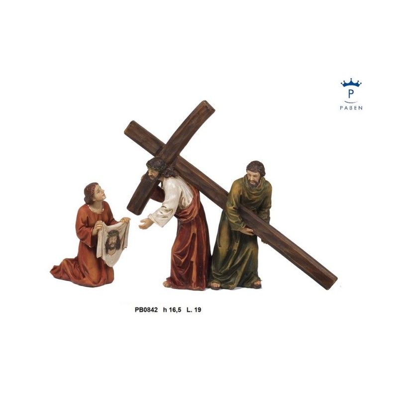 Statue Set Gesù Samaritano Veronica 16,5 Cm