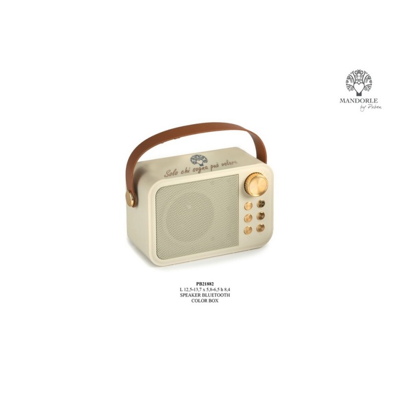 Bomboniera Matrimonio Comunione Compleanno Speaker Bluetooth Radio Retro Verde Con Box