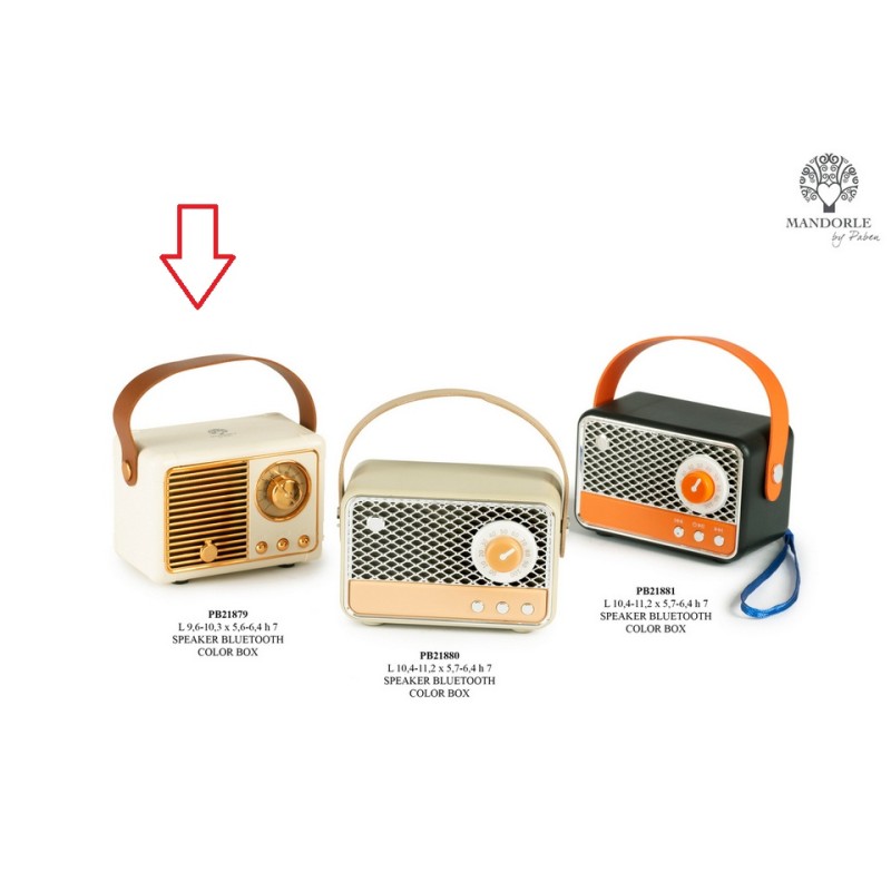 Bomboniera Matrimonio Comunione Compleanno Speaker Bluetooth Radio Retro Con Box