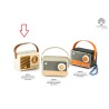 Bomboniera Matrimonio Comunione Compleanno Speaker Bluetooth Radio Retro Con Box