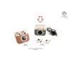 Bomboniera Matrimonio Comunione Compleanno Auricolari Bluetooth Fotocamera Retro Verde Con Box