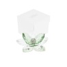 Bomboniera Matrimonio Comunione Compleanno Fiore Di Loto Verde Salvia Petali Swarosky Con Astuccio
