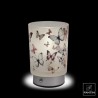 Bomboniera Matrimonio Comunione Lampada Vetro Farfalle in Volo Ricaricabile H.15,5 Cm Con Box Fantin
