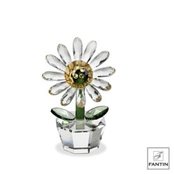 Bomboniera Matrimonio Comunione Fiore Cristallo Trasparente Con Box Fantin