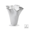 VASO VETRO FAZZOLETTO BIANCO CM. Ø27XH30 FANTIN ARGENTI