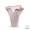 VASO VETRO FAZZOLETTO ROSA CM. Ø27XH30  FANTIN ARGENTI